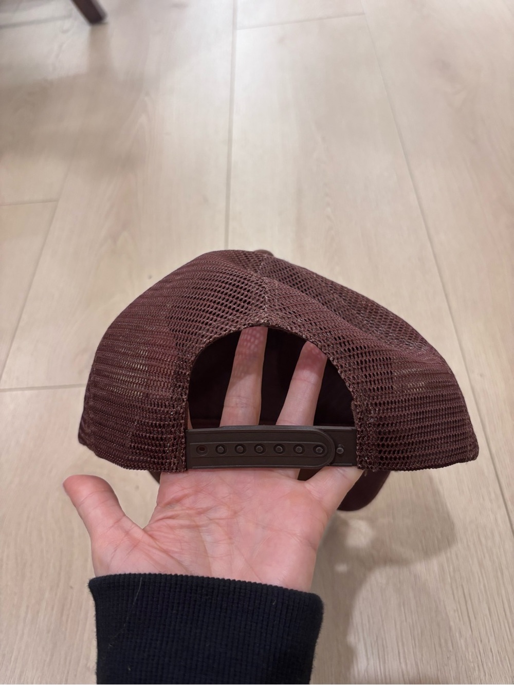 Remington Stone Brown Mesh Trucker Hat with Cream Label - Picture 4 of 5